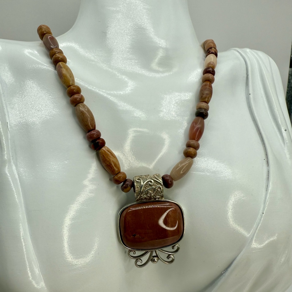 Nwt Jay King Mine Finds Purple Dunes Stone Necklace W Sterling Silver Pendant 120$